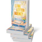Das Cover zeigt die Wörter "LOVE LETTER AGENCY" und "JANINA LORENZ". Ein offenes Fenster mit Blumen.