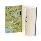 Karte von "Wilsgrave" mit Orten wie Gemeindehaus, Ivinghoe Beacon, Kanal, Chiltern Hills. Bunte Illustration von Gebäuden und Natur.