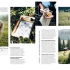 Texte: „Durch den Selbstversuch habe ich mein Smartphone entzaubert“, „OHNE SMARTPHONE FÜHLT SICH DAS LEBEN INTENSIVER AN.“ Links eine Frau in Natur, rechts Wanderer.