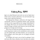 Text: "PROLOG", "Galway Bay, 1944". Eine literarische Szene beschreibt Erinnerungen und eine intensive Ruder-Erfahrung im Mondschein.