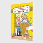 "Mein liebstes Mal- und Spielbuch. Ponys. Viele Ausmalmotive, Spannendes Sachwissen, Lustige Rätsel." Mädchen streichelt Pony.