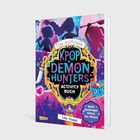 „Das inoffizielle KPop Demon Hunters Activity Buch“ mit Silhouetten von Figuren und buntem, verspieltem Hintergrund.