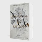 "Von Sternenglanz & Kronen" steht in kunstvoller Schrift. Ein Thronmotiv mit detaillierten Ornamenten dominiert das Design.