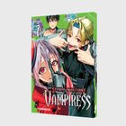 Cover eines Mangas mit "My Dear Curse-Casting Vampiress" und "Hayabusa". Drei animierte Figuren.