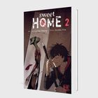 Auf dem Cover steht: "sweet HOME 2". Ein Junge mit Speer blickt erschrocken. Links ist eine zombieähnliche Kreatur.