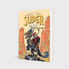 Oben: "Hallo, ihr Lieben!..." Eine Illustration mit Comicfiguren in einer städtischen Umgebung.