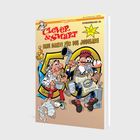 "Clever & Smart: Eine Bahre für die Jubilare, Sonderband 30". Zwei Comicfiguren sitzen auf einer riesigen "50" mit medizinischen Geräten.