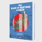 „Das Blake und Mortimer Lexikon“. Zwei Männer in Anzug und Uniform, im roten Kreis vor blauem Hintergrund.