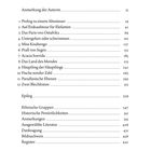 Inhalt mit Kapiteln wie "Prolog zu einem Abenteuer", "Miss Kisabengo" und "Epilog", jeweils mit Seitenzahlen angeführt.