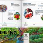 "Rom im Frühling", März: Marathon, Bot. Garten; April: Romics, Rosengarten; Mai: Konzert, Picknick, Castel Gandolfo.
