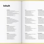 Inhalt mit Monatsübersicht: Januar bis Dezember, gefolgt von spezifischen Wanderzielen und Seitenzahlen.