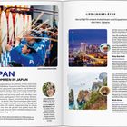 Reiserouten Kyūshū & Yakushima, Dauer: 10 Tage, Strecke: 700 km. Details zu Fukuoka, Nagasaki, Kurokawa-Onsen, Kumamoto, Kagoshima, Yakushima. Eine Karte zeigt die Route. Links ein Foto von Kurokawa-Onsen.