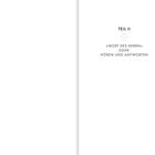 TEIL II »WORT DES HERRN« ODER: HÖREN UND ANTWORTEN. Minimalistisches Design mit Text in der Mitte.