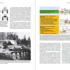 Text im gelben Kasten: "Kopplung von Motor und Getriebe im Wannenheck", darunter technische Zeichnungen von Panzern.