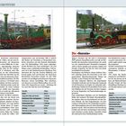 Titel: DAMPFLOKOMOTIVEN. Text über "Der Adler" und "Die Saxonia". Bilder: Zwei historische Dampflokomotiven. Tabellen mit Daten.