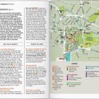 Texte: „Vannes“, „Was tun in Vannes?“, „Museen, die lohnen“. Links Text über Sehenswürdigkeiten, rechts eine bunte Stadtkarte.