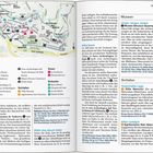 Seite 102: Domviertel, Tickets. Seite 103: Lieblingsort, Grünes Versteck im Kunstgewitter. Bild: Außencafé mit vielen Pflanzen.
