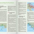 Texte: Vorschläge für Rundreisen, Neapel und die archäologischen Stätten (7 Tage), Die Vielfalt Apuliens (15 Tage), Weniger Kultur, mehr Natur (15 Tage). Zwei Karten mit Routen.