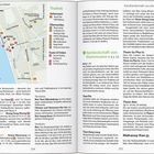 Thakhek Karte mit Symbolen, Sehenswürdigkeiten, Übernachtungs- und Essensmöglichkeiten. Texte über Landschaft und Reisen.