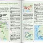 Texte: Vorschläge für Rundreisen, Klassische Tempeltour, Aktivurlaub, Schnuppertour. Enthält Karten mit Routen.