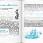 Admiral Nelson: Englands größter Marineheld litt an Seekrankheit. Nelson wurde im Brandyfass nach London gebracht. Logo einer Statue und eine Illustration eines Schiffs mit Emoji.