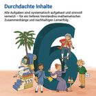 "Durchdachte Inhalte. Alle Aufgaben sind systematisch aufgebaut und sinnvoll vernetzt." Figuren um eine große Zahl 6.