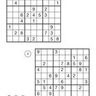 Nr. 3 und 4; Sudoku-Raster, einige Zahlen eingetragen. Drei Glühbirnen-Symbole darunter.