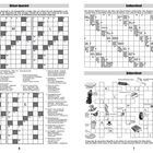 Rätsel-Quartett und Endlospuzzle mit Anweisungen und Fragen. Bilderrätsel: Illustrationen von Objekten und deren Namen.