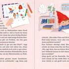 "Ein kunterbunter Wichtelbrief" steht in grüner Schrift. Eine Lehrerin und ein Wichteljunge sind abgebildet; sie schreiben zusammen.