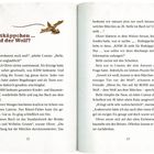 2. Rotkäppchen ... und der Wolf? (inkl. kleiner Drachenillustration)  
Seitenzahlen: 22 links und 23 rechts. 
Dialoge und Erklärungen über Märchen und Teamleistung.