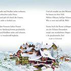 Gedicht von Joseph von Eichendorff über eine festliche, schneebedeckte Szene mit beleuchteten Häusern, Tannen und einem Schneemann.