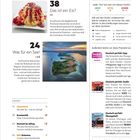 38: „Das ist ein Eis?“ Spaghetti-Eis in Deutschland.  
24: „Was für ein See!“ Der Bodensee als kreativer Magnet.  
Lernen: Verschiedene Schwierigkeitsstufen von Texten.  
Deutsch perfekt App, Audio, Übungsheft.  
Coverstory: Unterschiede, Genitiv, neue Kolumne.