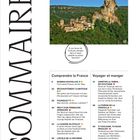 Titel: SOMMAIRE. Artikel: "Bonnes nouvelles", "Réchauffement climatique". Bild einer Burg auf einem Hügel.