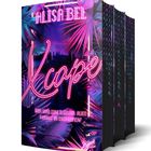 Der Text "WIR SIND EINE ILLUSION, ALICE. KANNST DU ENTKOMMEN?" steht vor leuchtenden Neon-Palmen.