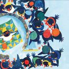 "Und kein Schütteln, Schauder, Zittern oder Schlottern im Anflug." Viele Pinguine schauen auf einen zentralen Pinguin hinab.