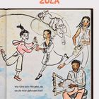 Text: „Wie fühlt sich Fitti jetzt, da sie die Krar gefunden hat?“ 
Illustration: Kinder und Tiere musizieren fröhlich.