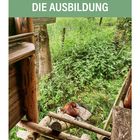 "IV. DIE PRÄGUNG FÜR DIE AUSBILDUNG" oben in Weiß. Unten ein Hund, der auf einem Holzboden liegt, umgeben von Grün.