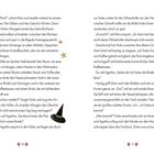 Seite 10: Dialoge zwischen Mira, Viola und Agatha. Sterne und Illustrationen einer Hexenmütze und einem Totenkopf.