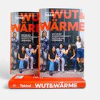 Buchtitel: "WUT & WÄRME", Untertitel: "Wie wir mit Schwesternschaft Deutschland verändern." Cover zeigt fünf Frauen.