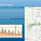 "Von Flachau nach Liezen, 97,7 km" oben. Beschreibt eine Radroute. Links Text über die Strecke, rechts eine Karte.