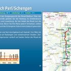 Von Metz nach Perl/Schengen, 65,7 km. Radweg: 84%, Unbefestigt: 0%, Verkehr: 2%. Text beschreibt die Route und Umgebung, Karte rechts.