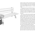 Seite 91. Illustration einer Parkbank mit Schlafsack, Tasche und Flasche. Text über tägliche Routinen und Erlebnisse.