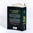 Buchtitel: "Link, Die Suche". Text: "Nur ein einziger Augenblick ... und ein Mädchen verschwindet spurlos." Rückentext folgt.