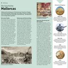 "Die Geschichte Mallorcas. Die ersten Siedler, Eroberung und Unterwerfung, Maurische Besetzung und Reconquista. Historische Ereignisse." Eine Illustration zeigt die christliche Rückeroberung von Mallorca in der Kunst.