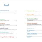 Oben steht "Inhalt". Es folgen Kapitelüberschriften mit Seitenzahlen, z.B. "1 Faszination Jakobsweg ... 16". Links ist ein thematischer Schwerpunkt und rechts praktische Infos. 
