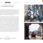 "7 Fiaker-Rundfahrt" und "Standplätze: u. a. Stephansplatz, Albertinaplatz, Burgtheater fiakerzentrale.at." Fotos von Pferdekutschen in Wien.