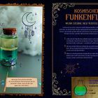 Kosmischer Funkenflug: Ein Glas mit Glitzer und Anleitung zur Herstellung eines farbigen funkelnden Effekts.