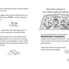 Links oben: „Ehrlich, ich bewundere ihn...nicht schwimmen kann.“ Rechts oben: „Zumindest, solange ich meine fetten Kopfhörer aufhabe.“  
Illustration: Drei fröhliche Personen im Auto.
Links: „Tja ... daran hätte ich wohl...dass wir schon unterwegs sind?“  
Rechts: „Kurz nach unserem Sieg hat mich Virgil...Outdoor-Fans sind für mich...“  
Illustriertes Zelt, Sonnen- und Smiley-Symbol.