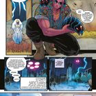 Texte: "Storms Wohnsitz in Atlanta ist ein Zuhause...", "Die meisten Leute glotzen...", "Storm Sanctuary Atlanta..."

Ein Mann mit bunter Kleidung und Insekten auf dem Arm kauert neben einem Nilpferd. Eine Frau in Weiß steht in einer Tür.