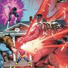 Comic-Helden kämpfen mit leuchtender Energie. Text: "BAMF" und "Beweist es." Die Szene ist dynamisch und actiongeladen.